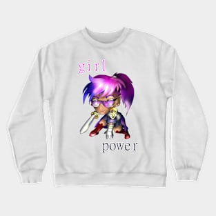 girl power chibi dnd elf Crewneck Sweatshirt